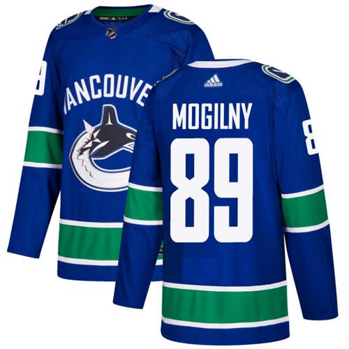 Adidas Canucks #89 Alexander Mogilny Blue Home Authentic Stitched NHL Jersey